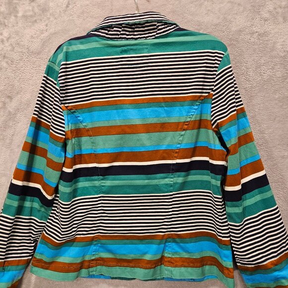 LAL cotton jacket Womens L Colorful beachy boho zip fun festive Colorful hippie - Picture 5 of 16
